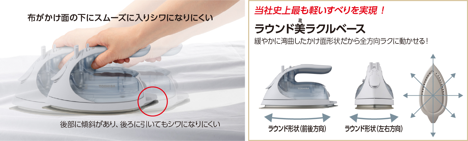 東芝コードレスアイロン　TA-FV480　スタンダードモデル　スイスイ動かせてラク！